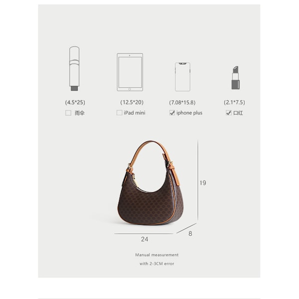 Fransk middelalder Underarmsveske Gammel Blomst Skulderveske Crossbody Tote Baguette Vesker