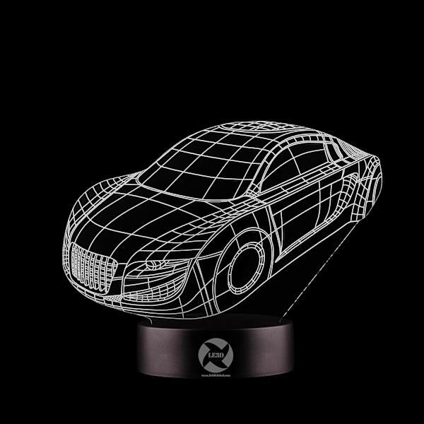 3D Optisk Illusion Nattlampa - 7 LED Färgväxlande Lampa - Svalt Mjukt Ljus Säkert för Barn - Skapar Fantastiska Drömmar