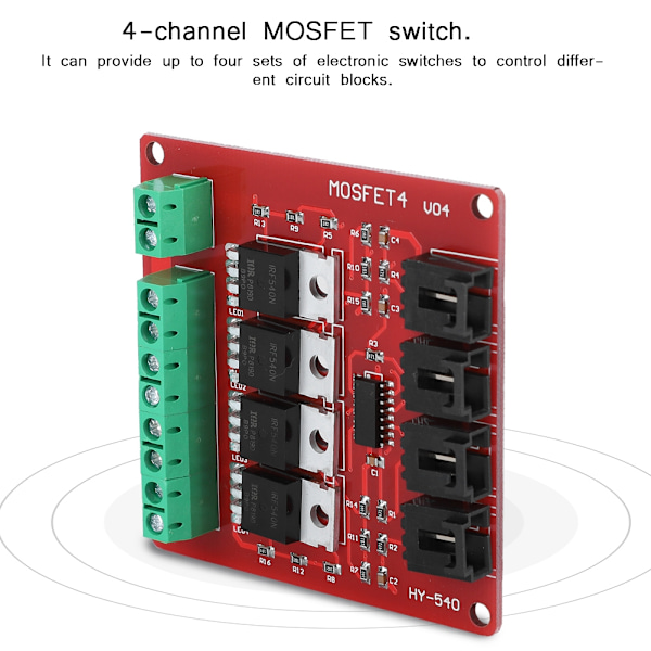 4-kanals MOSFET/IRF540 knapp elektronisk brytermodul for motordrifter