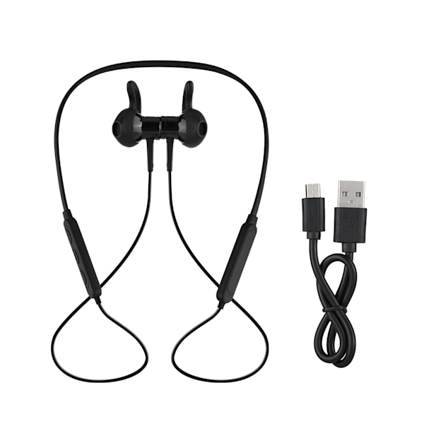 Magnetiske Stereo Hovedtelefoner Bærbare Trådløse Bluetooth Headset Udendørs Sport Earphone (Sort)