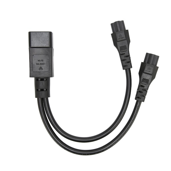 Splitter-strømstikledning IEC320 C14 han til dobbelt IEC320 C5 hun strømkabel til bærbar computerstrømadapter 100‑