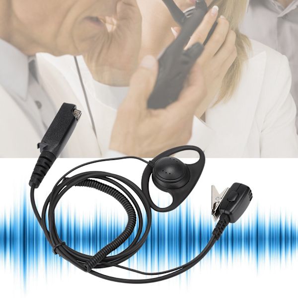 Bärbar öronmussla headset för walkie talkie tvåvägsradio öronmussla mikrofon för STP8000
