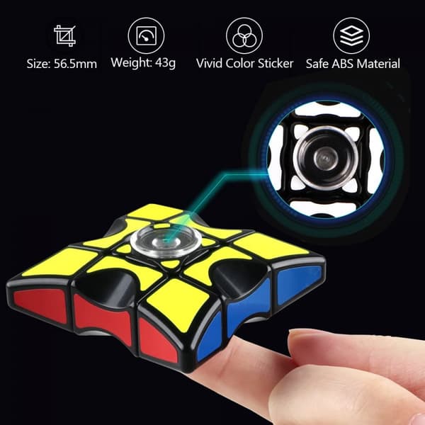 Fidget Spinner Cube, 1x3x3 Floppy Cube Puzzle Spinner Anti-Stress Fidgetlegetøj til børn og voksne