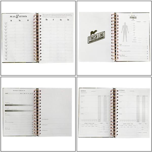 1 stk. Agenda Bok Multifunksjon Papir Rosa Sett Trening