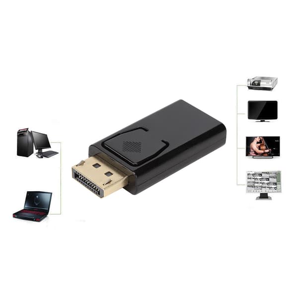 Mini bärbar dator DP till HDMI adapterkonverter för PC bärbara datorer datortillbehör