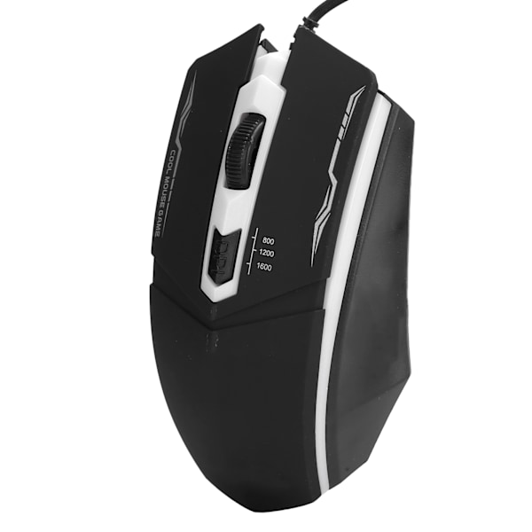 Kablet mus USB pustende lyseffekt spill ABS 4-knappers datamaskintilbehør 4D