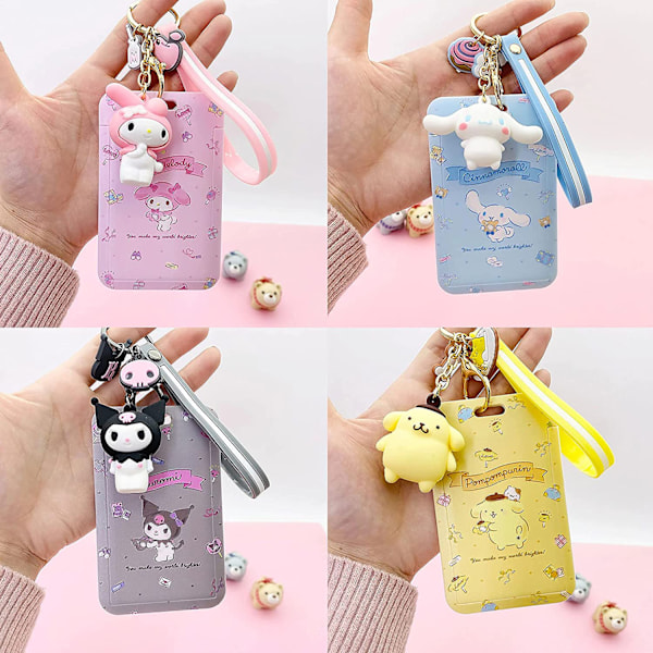 Anime-avainperäkortin pidike Kuromi Cinnamoroll PomPomPurin--My Melody
