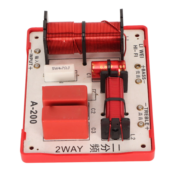 180W suuren tehon 2-tie-äänikaiuttimen jakosuodin diskantti basso taajuusjakajan moduuli jakelulevy