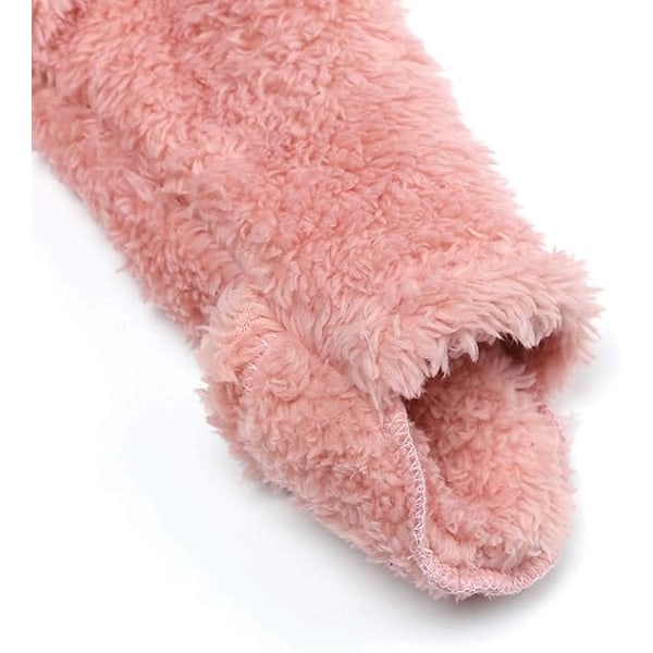 Nyfødt Baby Jumpsuit Hette Fleece Rompere Langermet Onesies Yttertøy Antrekk pink 9M