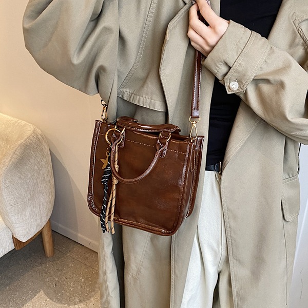 Skuldertaske Crossbody Firkantet Håndtaske Tote Dame Tasker Niche Små Tasker Kvinde Pendler Taske Tote Taske