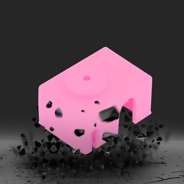 Silikone Cover Cover Sock Shell til Aluminium Blok 3D Printer Del Hot End Pink