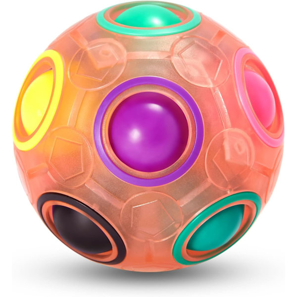 Magisk Regnbue Puslespillkule, Fidget Ball Puslespill Hjernepuslespill Fidget Leke for Gutter & Jenter - Bursdagsfest for Tenåringer & Voksne Pink