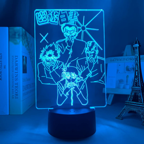 3D LED Lys Anime Yu Yu Hakusho til Soveværelses Dekoration Natlys Børnefødselsdagsgave Manga Værelse Bord 3D Lampe Yu Yu Hakusho
