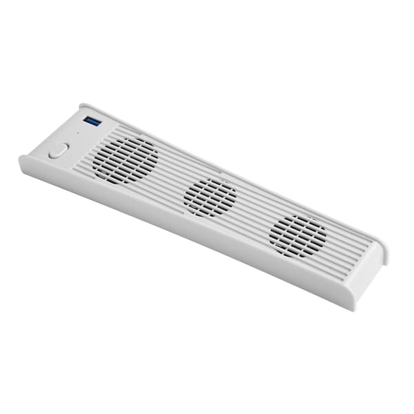 Køleventilator til PS5-spilkonsol, USB-køler med 3 ventilatorer til PS5 /CDROM-spilvært (hvid)