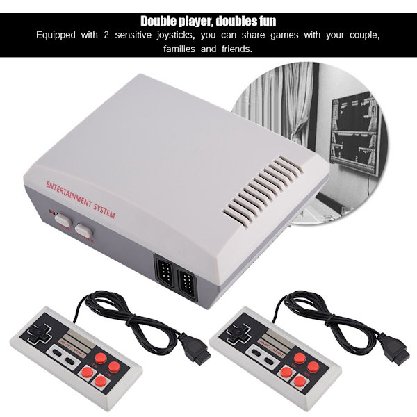 Til Nintendo NES Spilkonsol Underholdningssystem HD AV Output Dual Joysticks
