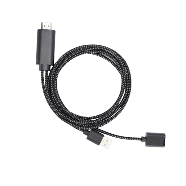 HD TV-kabel USB till HD Multimedia Interface-omvandlarkabel för Android/IOS-system Svart