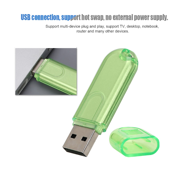 32G Mini bærbar slikform USB-disk til Windows Vista/7/10/Mac Grøn