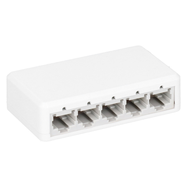 5-Port Switch 100M Hurtig Transmission Fuld Kompatibel Computer TV Netværksadapter 100-240VUK Stik