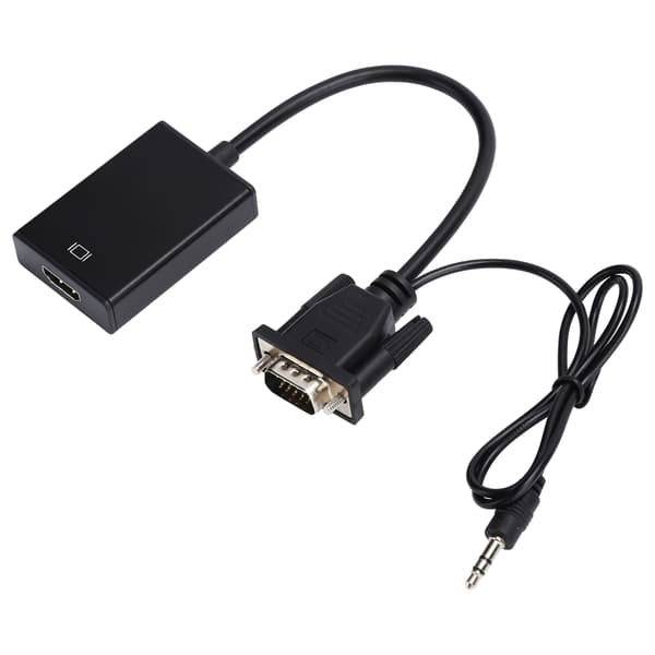 VGA til HD Multimedia Interface Adapter-kabel med lydkabel 1080P VGA-konverter