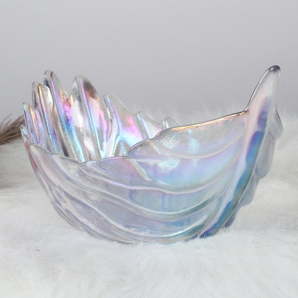Bordplade Krystal Glas Frugtplader Skål til Dessertplade Kageplade Glas Farverig Slik Snack Skål, Kunst Glas Skål Design