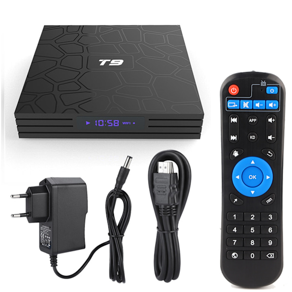 T9 RK3328 Bluetooth 64 Gt TV-boksi 4K-videopurku TV-boksi Android 8.1:lle