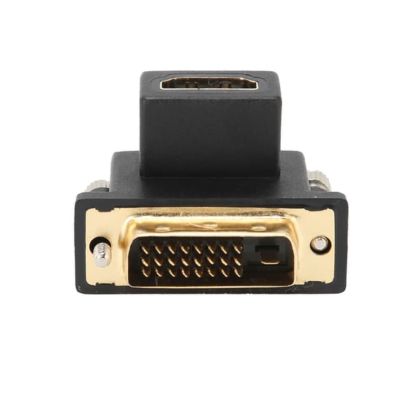 90° Adapter HD Multimedia Interface Hunn til DVI Hann Konverter for Display Skjerm Grafikk