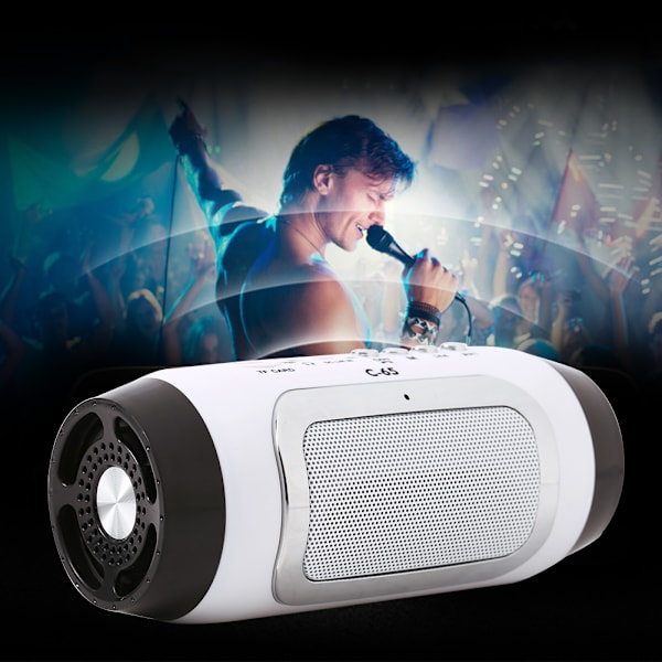 Mini trådlös stereo Bluetooth-högtalare bärbar för iPhone Tablet PC laddningsbar ny vit