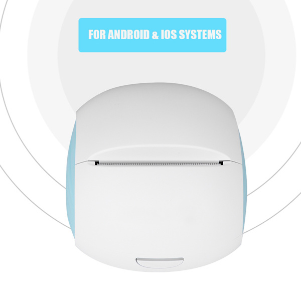 Lämpöpaperi WiFi-valokuvatulostin 57*50mm Mustavalkoinen pikselitulostin Androidille/iOS-Musta