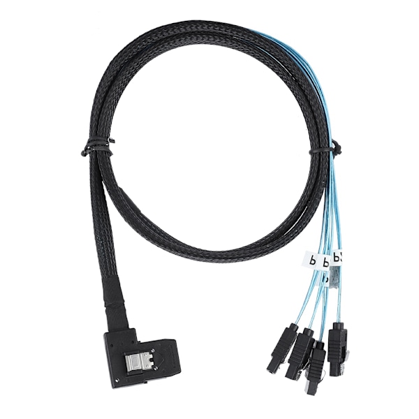 Cabledeconn MINI SAS 36P Flat Elbow Vinklet 90 Grader til 4*SATA Server Overføringskabel