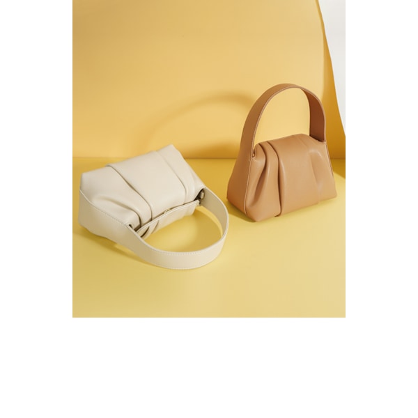 Plisserad Molnväska Tote Axelremsväska Crossbody Väska Dam