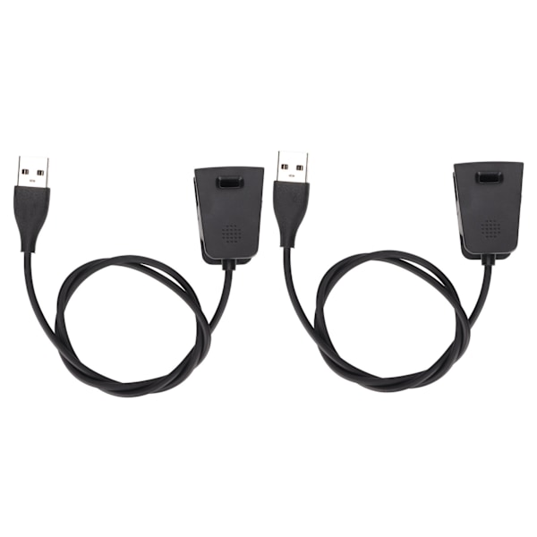 2 stk. Smartwatch-lader USB-ladekabel ladesnor ladeadapter for Fitbit Charge 2