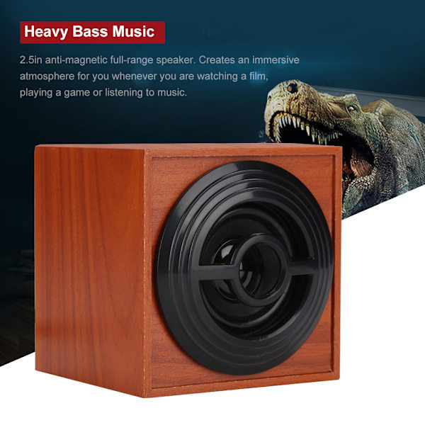 M9 Trä USB Mini Högtalare Bärbar Trä Skrivbord Dator Högtalare PC Subwoofer