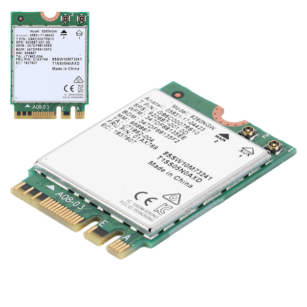 Trådløst netværkskort 9260NGW NGFF til Intel computertilbehør 1730 Mbps 802.11ac til BT5.0