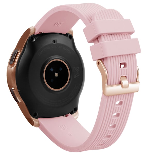 Myk silikon klokkestropp erstatningsarmbånd for Sumsung Galaxy Watch R810 42mm (rosa)