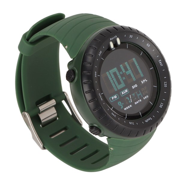 HZ500 Digital Elektronisk Klocka Multifunktionell Vattentät Armbandsur för Utomhussporter Daglig Användning Grön