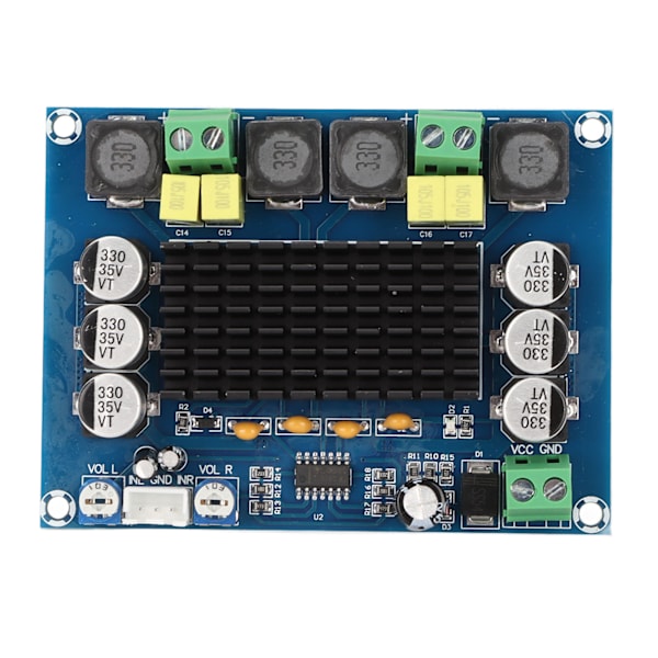 Dual Channel Förstärkarpanel 2x120W Uteffekt HIFI Digital Förstärkarpanel DC12‑24V
