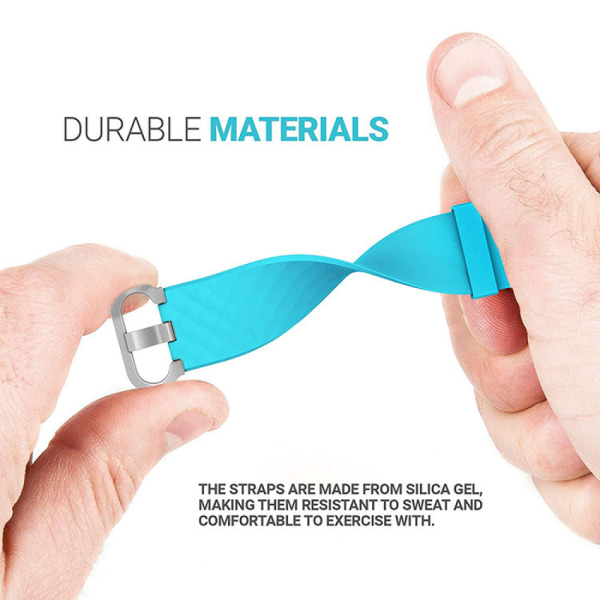 Fitbit charge 4 / Fitbit charge 3 / charge 3 se:lle sopiva rannekoru, älykellohihna（Rock cyan-L）