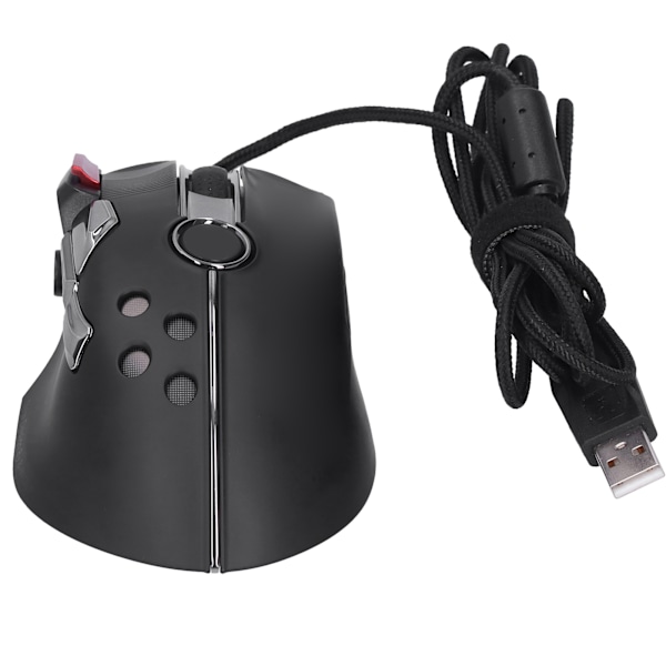Mus med ledning, sort, ESports Gaming Free Drive RGB-belysning USB-computertilbehør (sort)