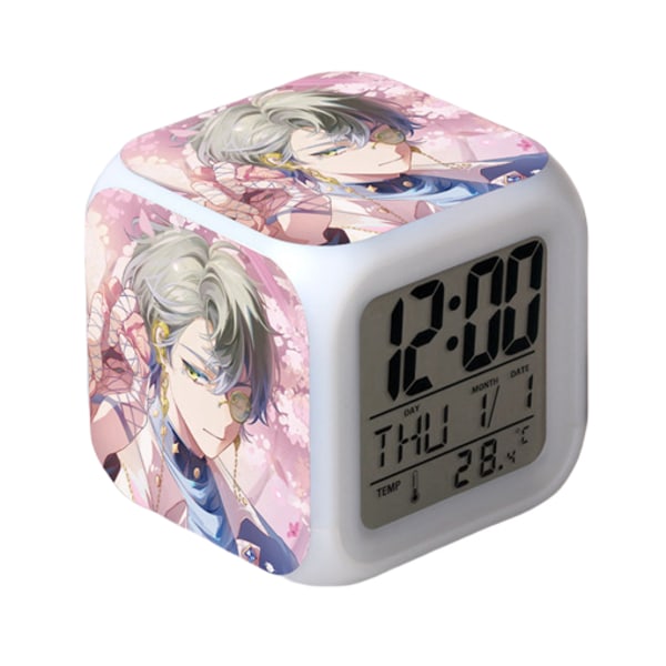 Wekity Anime Vekkerklokke Ett stykke LED Square Clock Digital vekkerklokke med tid, temperatur, alarm, dato