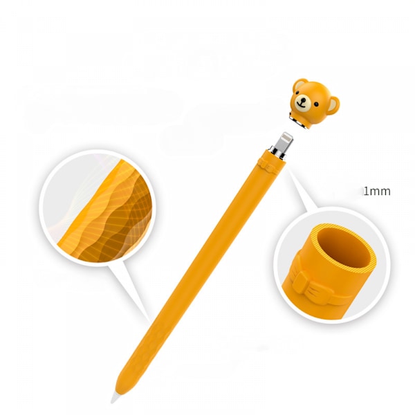 Fodral Kompatibelt med Apple Pencil 1:a generationen iPencil Fodral Mjukt Silikonfodral Sött Design Hållare Skyddande Överdrag Tillbehör