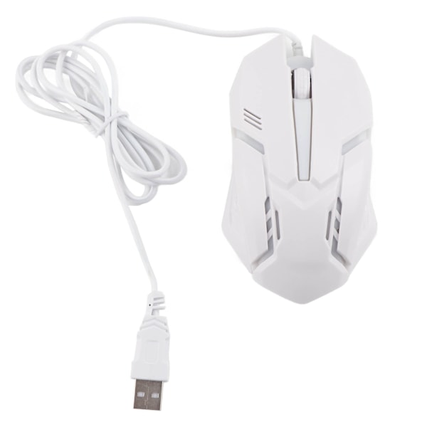 Spelmus RGB Glowing Breathing Light 1600 DPI 3D Scroll Wheel Ergonomisk Trådbunden USB Datormus för PC