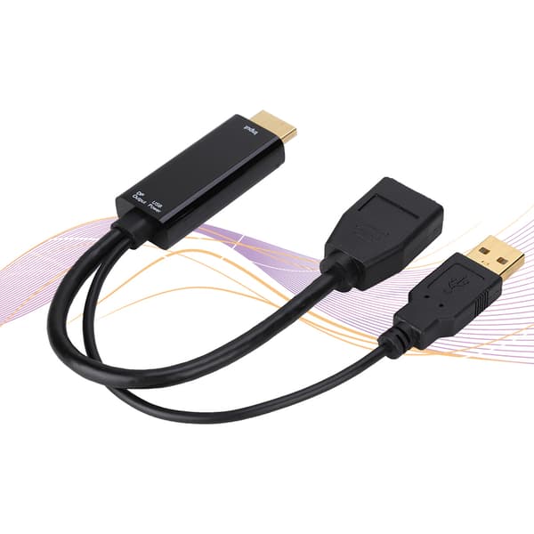 4K 10MB/S Multifunksjonell HD-skjerm HDMI til DP-konverteradapterkabel