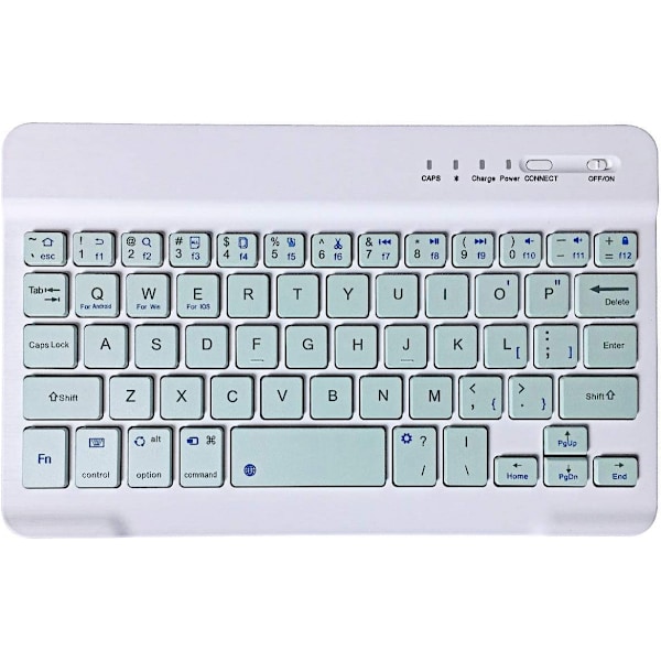 Ultra-tynd Bluetooth-tastatur, bærbar, genopladelig, trådløs, kompakt til Android, Windows, tablet, mobiltelefon, iOS, iPhone, iPad