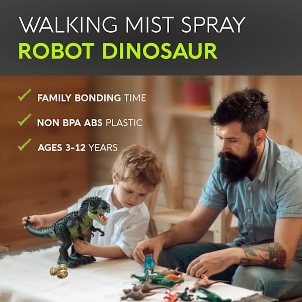 Dinosaurie Leksak för Barn, Simulerad Flamspray Tyrannosaurus Jurassic World Leksaker för Barn, Gå Dinosaurie Eld Andning Vattenspray Mist Rött Ljus