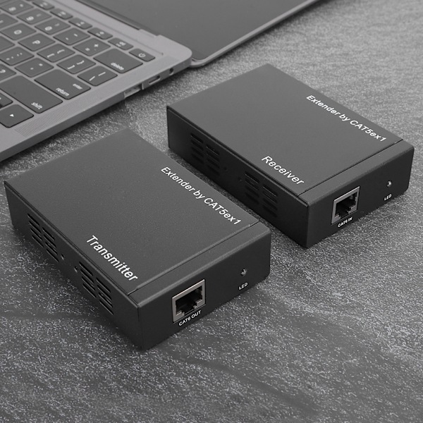 E50C Aluminium Alloy HDMI High Definition Net Extender til RJ45 Forsterker 50M 100‑240VE50C AU Plugg