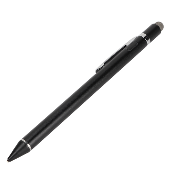 Aktiv stylus pen 5V 0.2A Slank stilful aluminiumlegering bærbar kapacitiv stylus pen med fin spids til mobiltelefon tablet sort