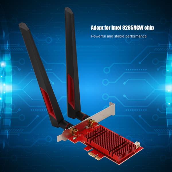 Til Intel 8265AC Bluetooth 4.0 PCI-E Desktop Trådløst netværkskort med 8DBi antenne