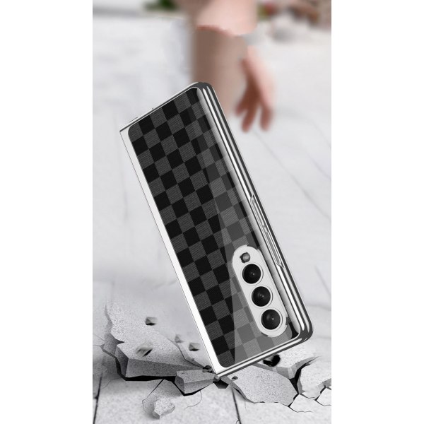 For Samsung Galaxy Z Fold 4 Etui Ultra-tynt Herdet Glass Telefondeksel Beskyttende Deksel  Mote Elektroplettering PC Bakdeksel