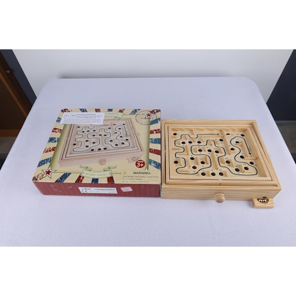 Træ Labyrinth Spil, Marmor Kugle Tilt Maze Brætspil, Bord Balance Spil og Legetøj til Børn og Voksne