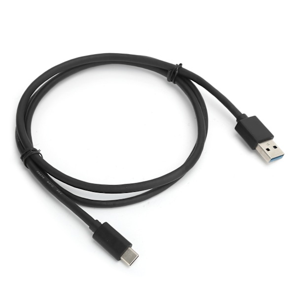 USBA til USBC-kabel Universal datalinje Lydtransmissionskonverteringssnor 1 meter Sort